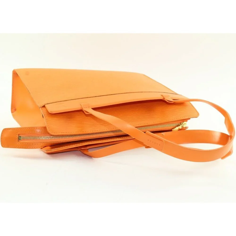 LOUIS VUITTON Orange Epi Leather Croisette Zip Shoulder Bag 1LV1220K